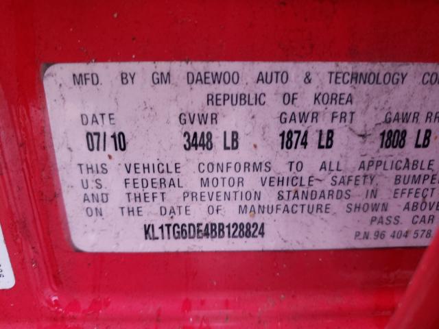 2011 CHEVROLET AVEO KL1TG6DE4BB128824