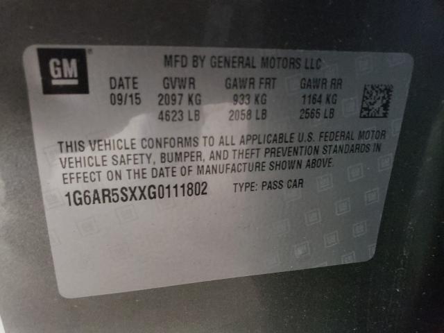 2016 CADILLAC CTS LUXURY 1G6AR5SXXG0111802