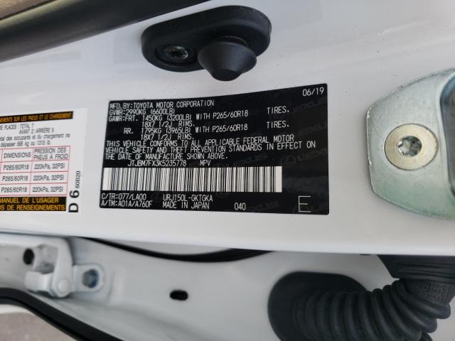 2019 LEXUS GX 460 JTJBM7FX3K5235778