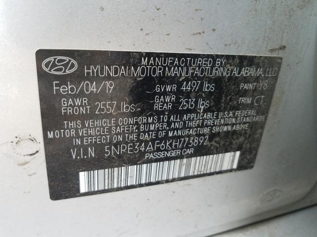 2019 HYUNDAI SONATA LIM 5NPE34AF6KH773892