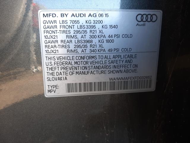 2015 AUDI Q7 TDI PRE WA1WMAFEXFD032652