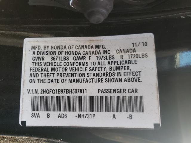 2011 HONDA CIVIC EXL 2HGFG1B97BH507811