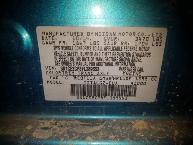 2015 NISSAN VERSA NOTE 3N1CE2CP8FL389553