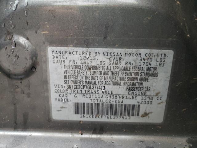 2016 NISSAN VERSA NOTE 3N1CE2CP7GL377413