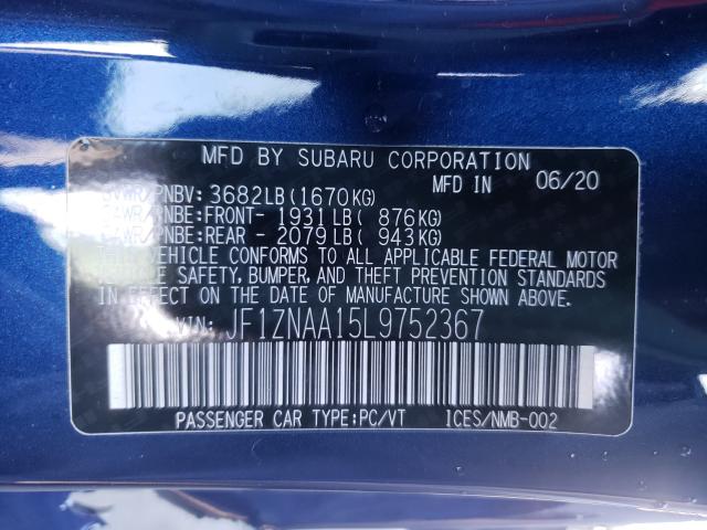 2020 TOYOTA 86 JF1ZNAA15L9752367