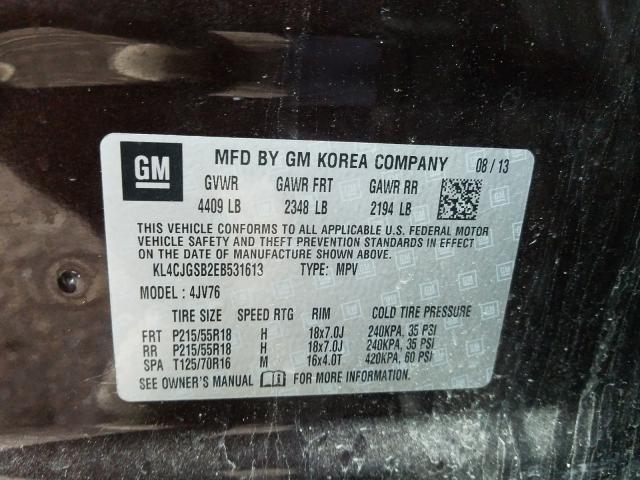2014 BUICK ENCORE KL4CJGSB2EB531613