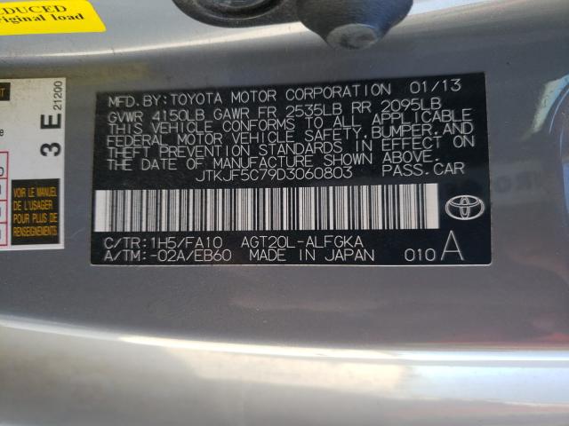2013 TOYOTA SCION TC JTKJF5C79D3060803
