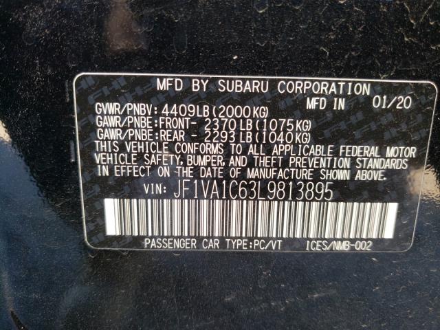 2020 SUBARU WRX PREMIU JF1VA1C63L9813895