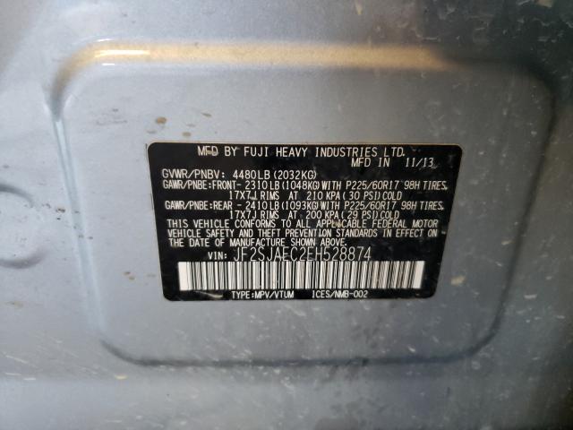 2014 SUBARU FORESTER 2 JF2SJAEC2EH528874
