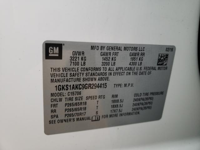 2016 GMC YUKON SLE 1GKS1AKC9GR294415