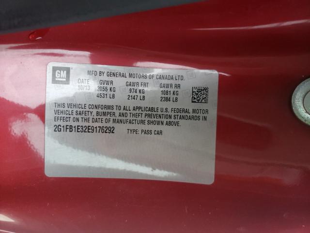 2014 CHEVROLET CAMARO LT 2G1FB1E32E9176292