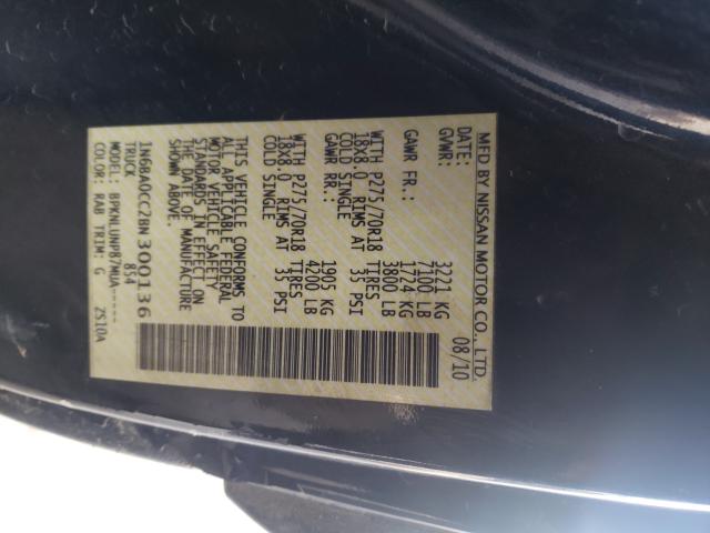 2011 NISSAN TITAN S 1N6BA0CC2BN300136