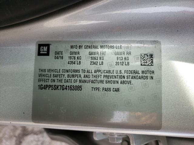 2016 BUICK VERANO 1G4PP5SK7G4163085
