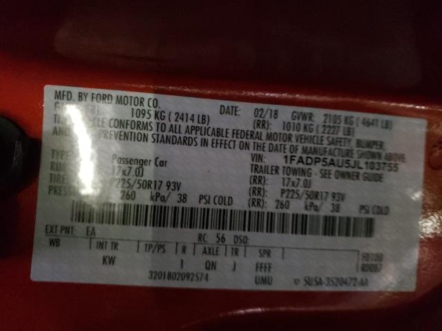 2018 FORD C-MAX SE 1FADP5AU5JL103755