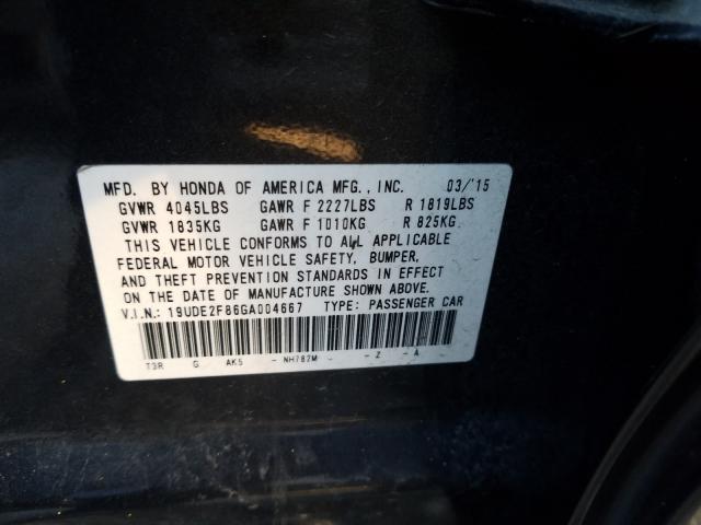 2016 ACURA ILX PREMIU 19UDE2F86GA004667