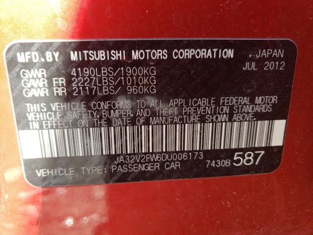 2013 MITSUBISHI LANCER SE JA32V2FW6DU006173