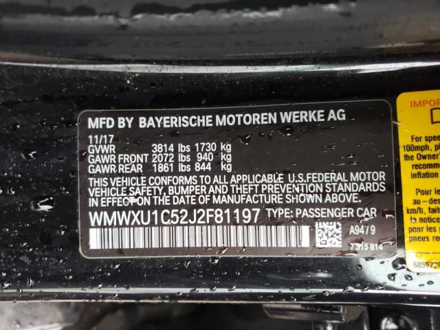 2018 MINI COOPER WMWXU1C52J2F81197