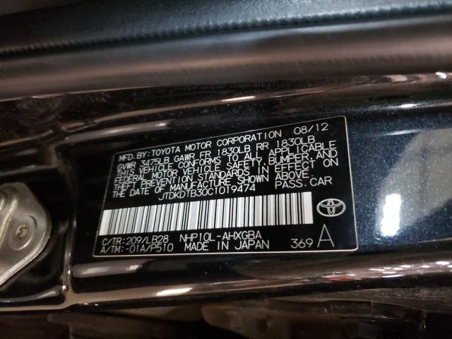 2012 TOYOTA PRIUS C JTDKDTB30C1019474