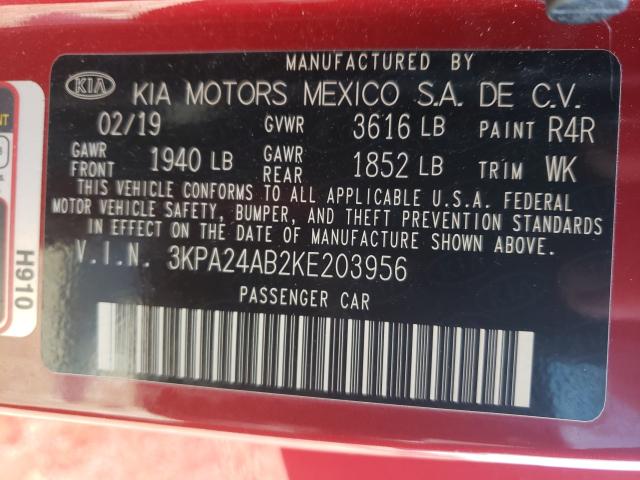 2019 KIA RIO S 3KPA24AB2KE203956