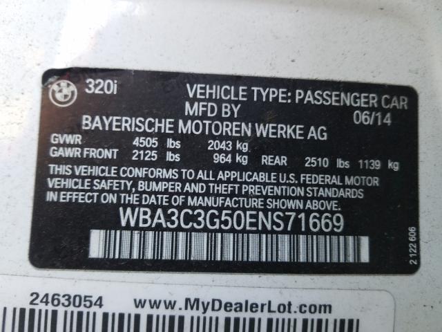 2014 BMW 320 I XDRI WBA3C3G50ENS71669
