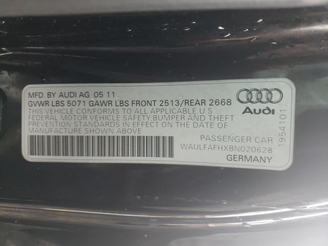 2011 AUDI A5 PREMIUM WAULFAFHXBN020628