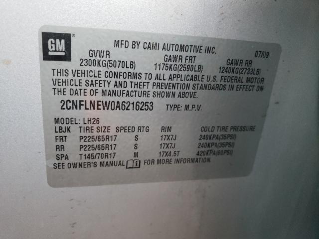 2010 CHEVROLET EQUINOX LT - 2CNFLNEW0A6216253