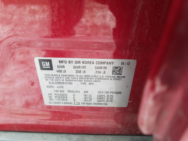 2013 BUICK ENCORE KL4CJGSB5DB151504