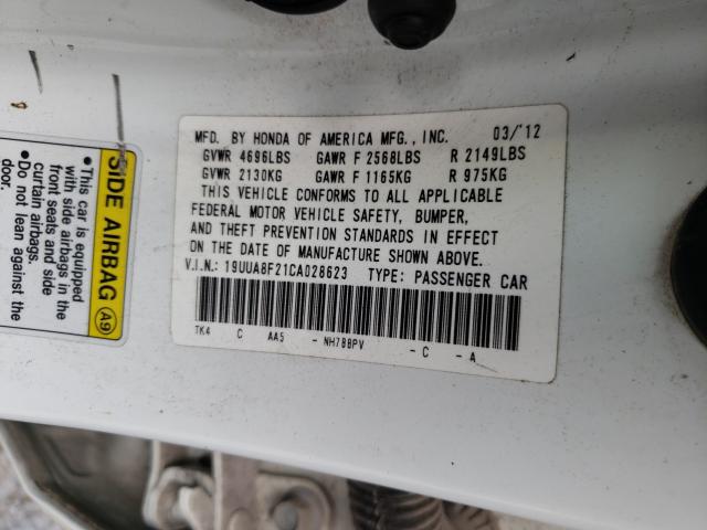 2012 ACURA TL 19UUA8F21CA028623