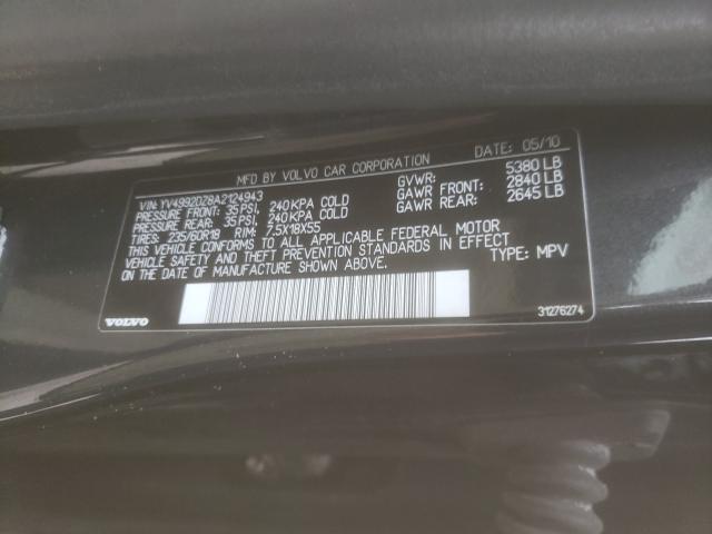 2010 VOLVO XC60 T6 YV4992DZ8A2124943