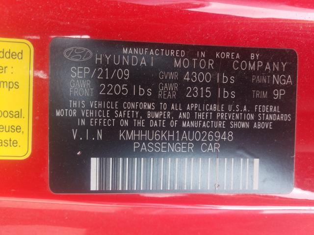 2010 HYUNDAI GENESIS CO KMHHU6KH1AU026948