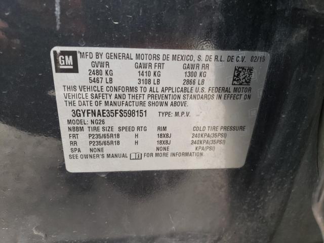 2015 CADILLAC SRX 3GYFNAE35FS598151