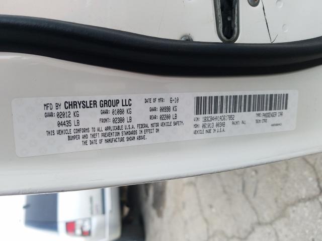 2010 DODGE CALIBER SX 1B3CB4HA1AD617852