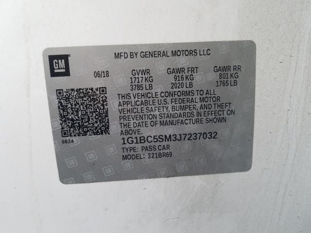 2018 CHEVROLET CRUZE LS 1G1BC5SM3J7237032