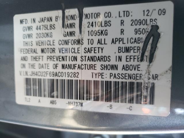 2010 ACURA TSX JH4CU2F69AC019282