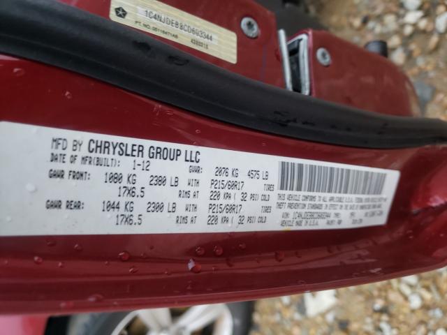 2012 JEEP COMPASS LA 1C4NJDEB8CD603344
