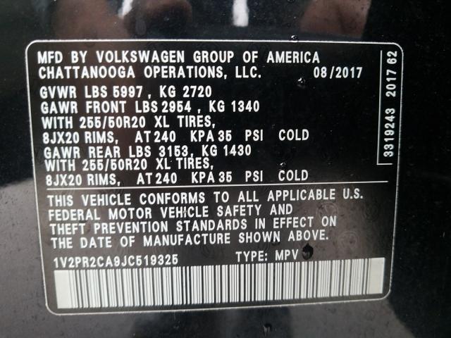 2018 VOLKSWAGEN ATLAS SE 1V2PR2CA9JC519325