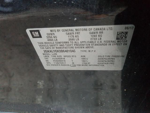 2013 GMC TERRAIN DE 2GKALYEK3D6401046