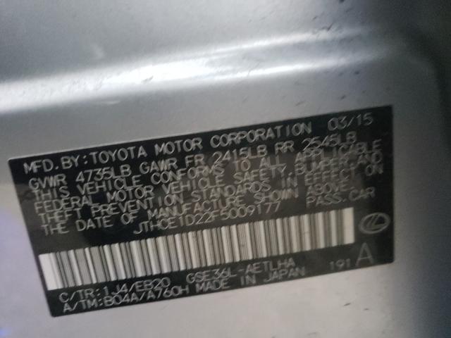 2015 LEXUS IS 350 JTHCE1D22F5009177