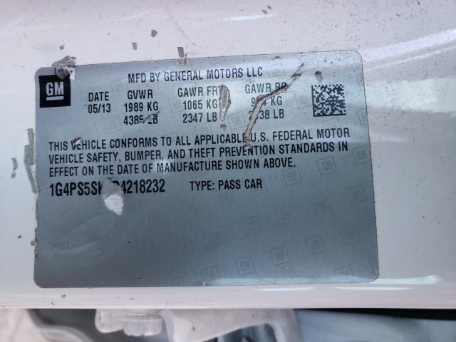 2013 BUICK VERANO 1G4PS5SK4D4218232