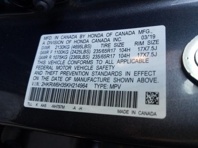 2019 HONDA CR-V LX 2HKRW6H35KH214964