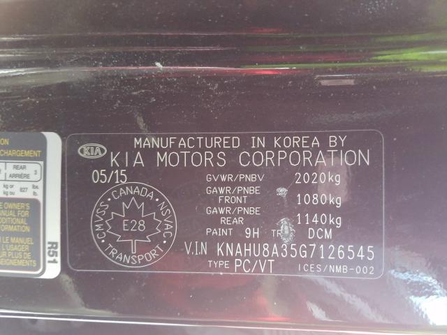 2016 KIA RONDO KNAHU8A35G7126545