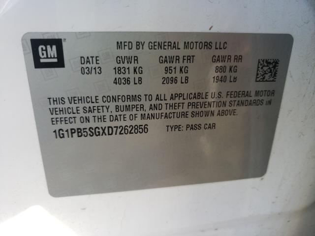 2013 CHEVROLET CRUZE LS 1G1PB5SGXD7262856