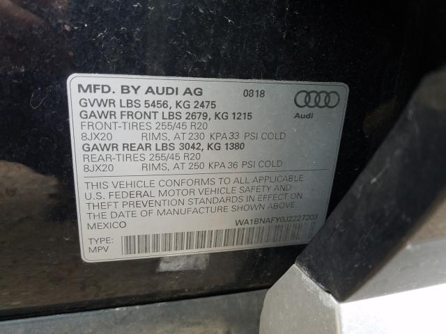 2018 AUDI Q5 PREMIUM WA1BNAFY0J2227203