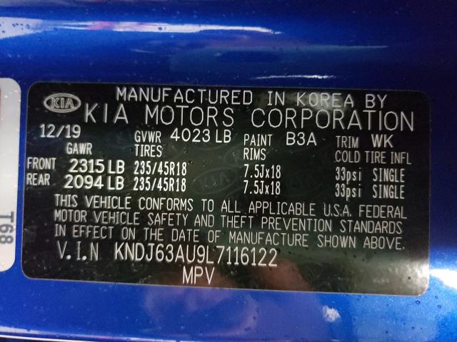 2020 KIA SOUL GT LI KNDJ63AU9L7116122