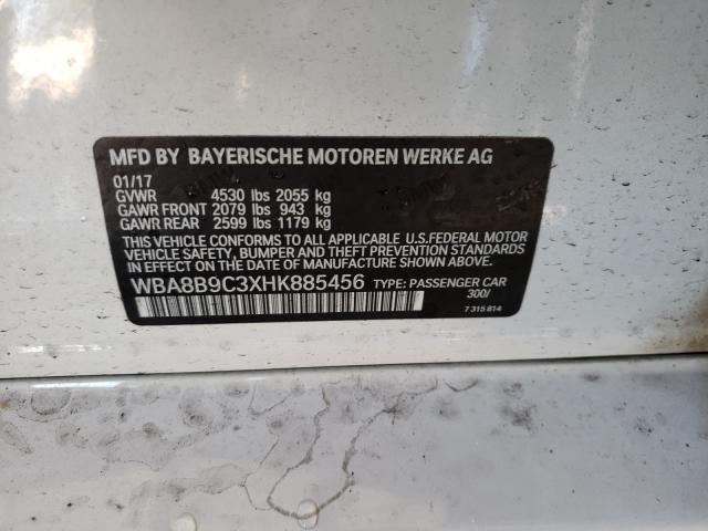 2017 BMW 330 I WBA8B9C3XHK885456