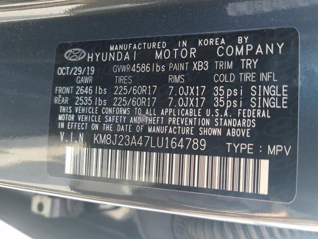 2020 HYUNDAI TUCSON SE KM8J23A47LU164789