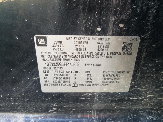 2015 GMC SIERRA K25 1GT12ZEG5FF145808