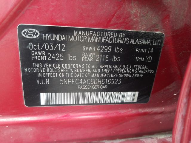 2013 HYUNDAI SONATA SE - 5NPEC4AC6DH616923