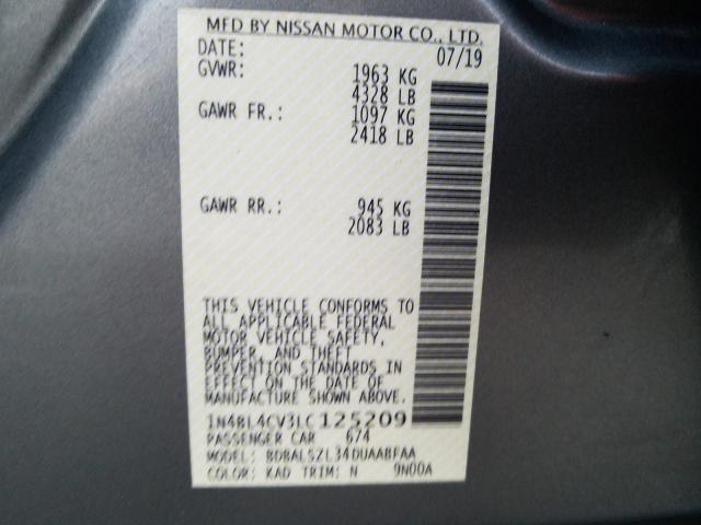 2020 NISSAN ALTIMA SR 1N4BL4CV3LC125209