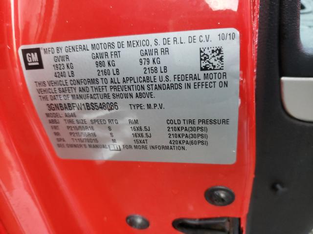 2011 CHEVROLET HHR LT 3GNBABFW1BS548086